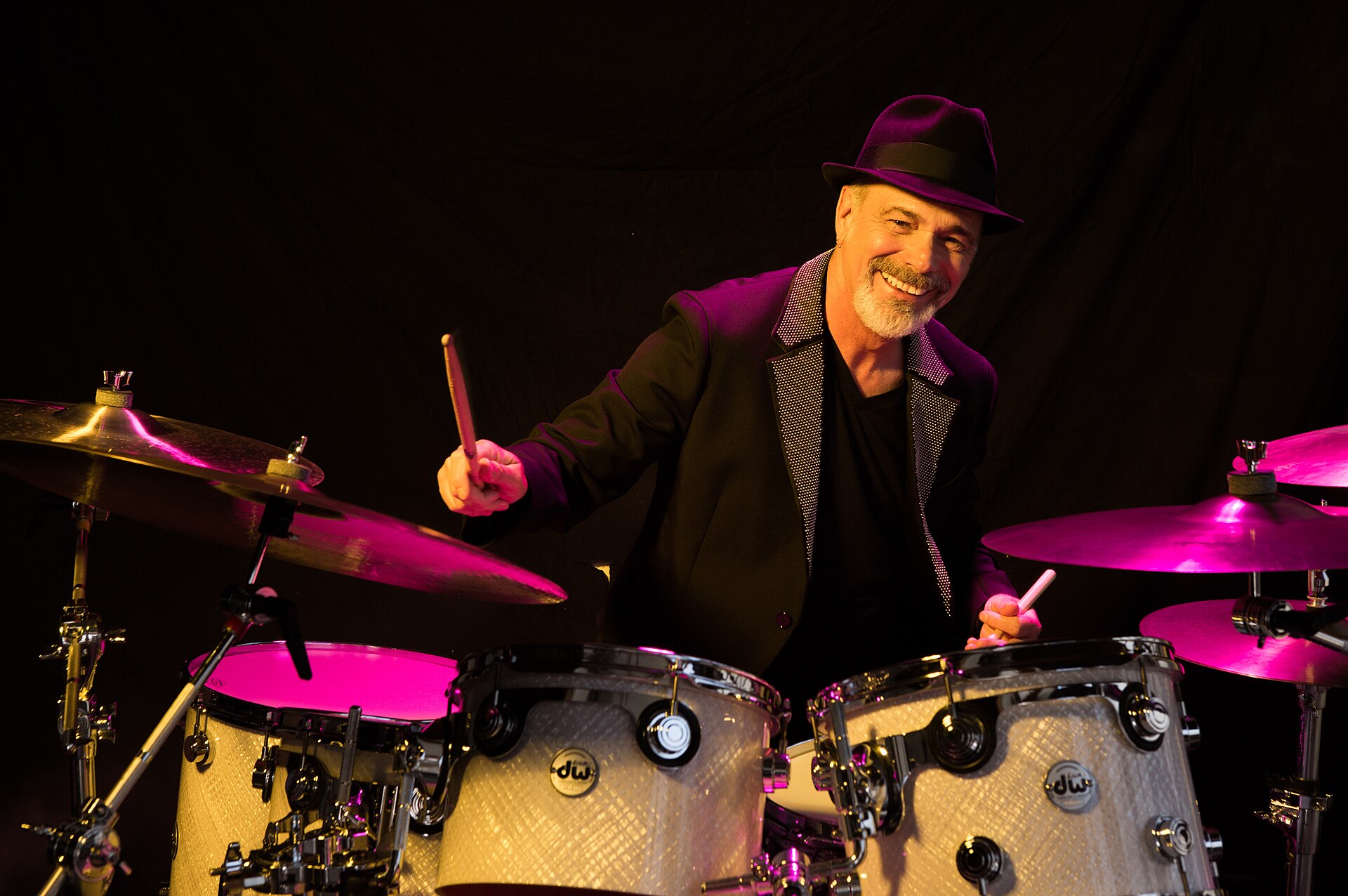 Danny Seraphine behind the drum kit