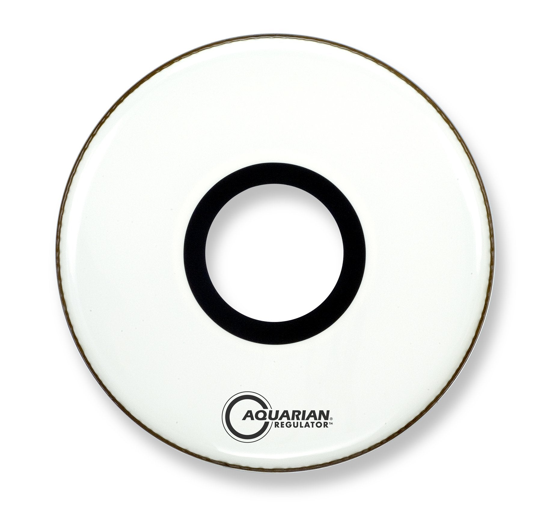 Center Port Resonant Gloss White Aquarian drumhead