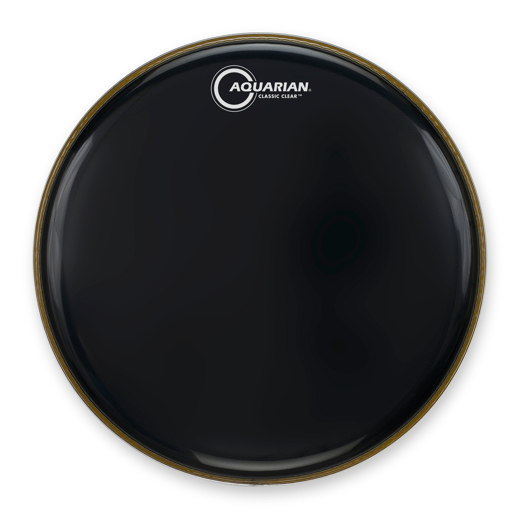 Classic Clear Resonant Gloss Black Aquarian drumhead