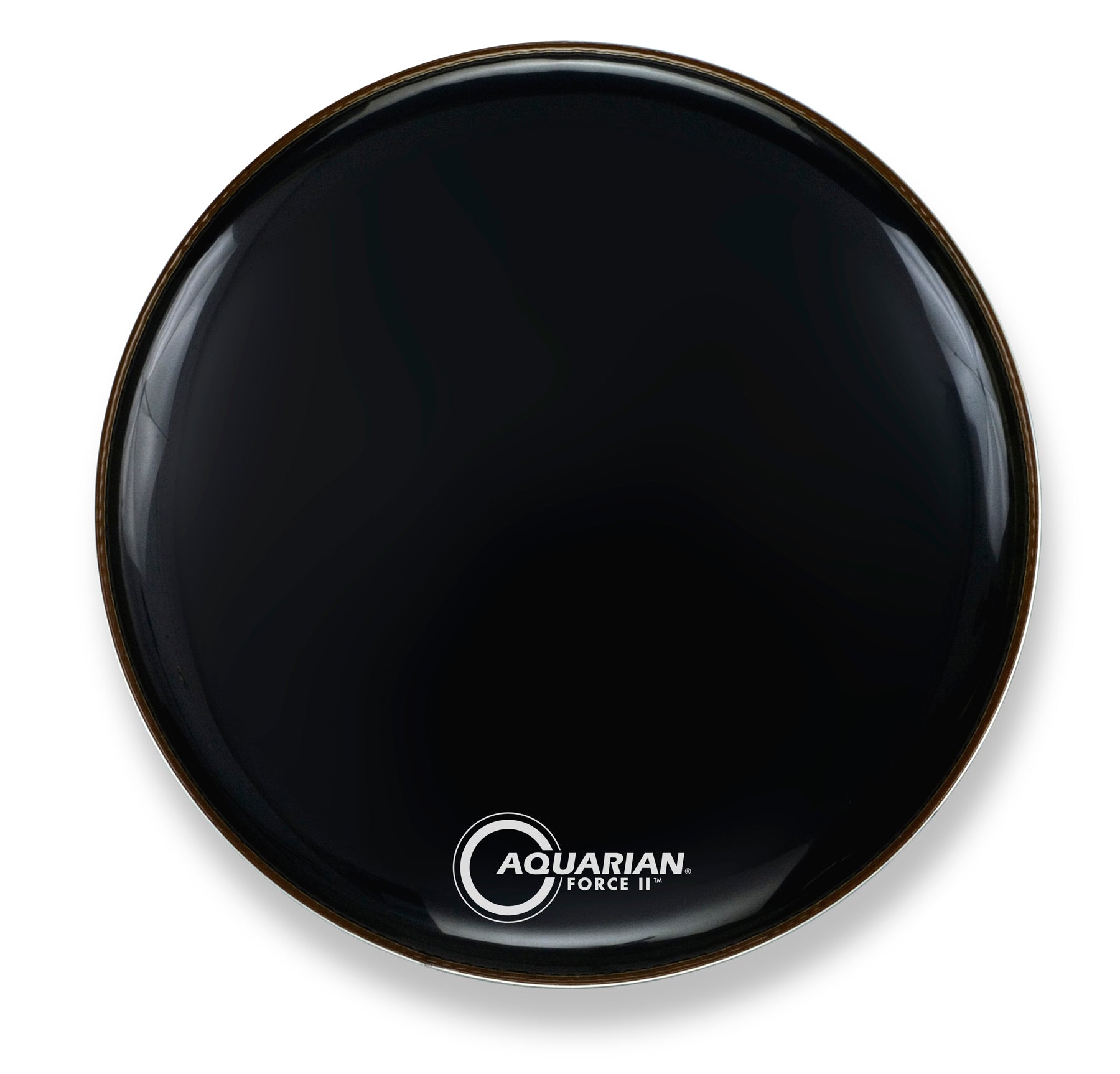 Force II Gloss Black Resonant Aquarian drumhead