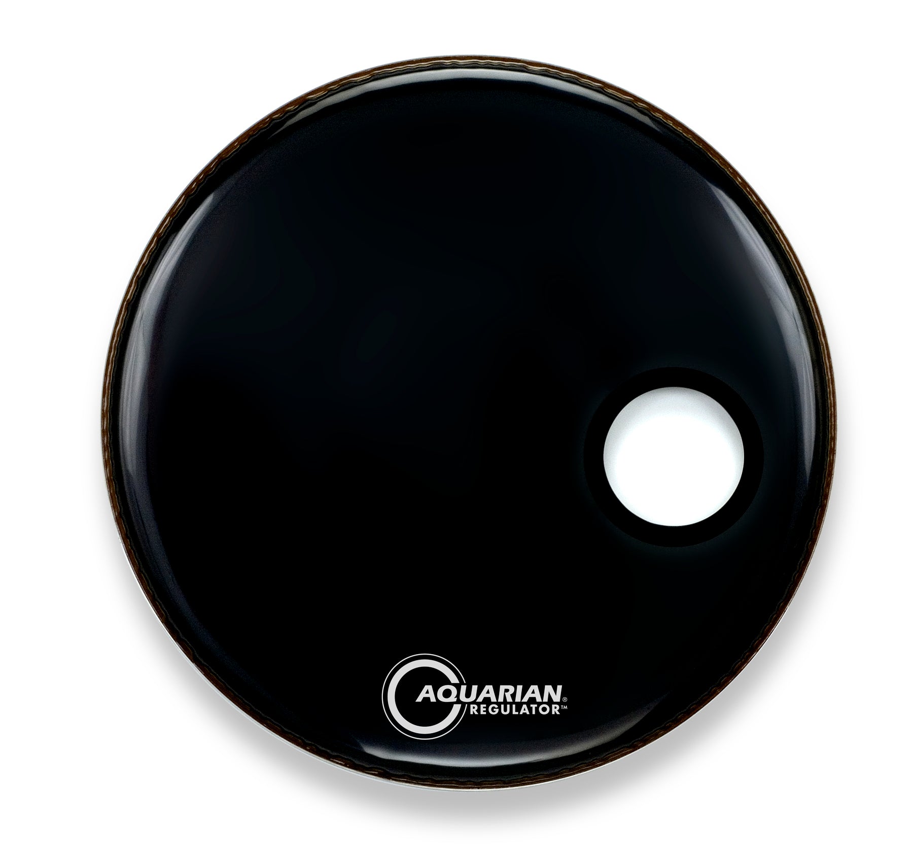Regulator RSM Offset Hole Gloss Black Aquarian drumhead