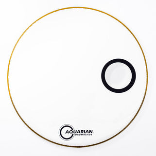 Small Offset Port Resonant Gloss White Aquarian drumhead