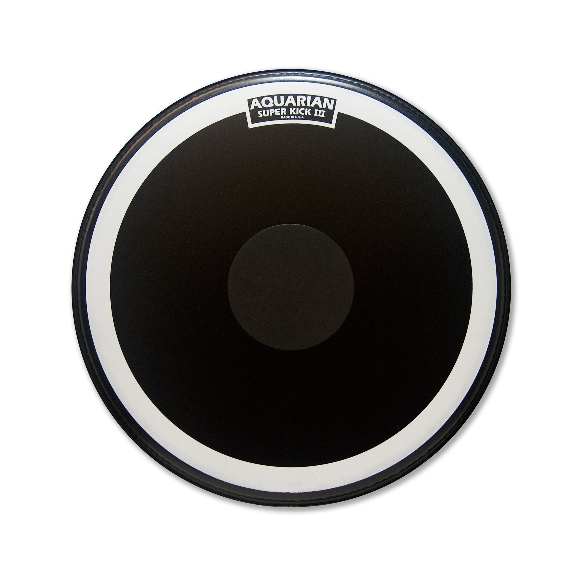 Super Kick III Texture Coated with Power Dot-BLACK Aquarian drumhead