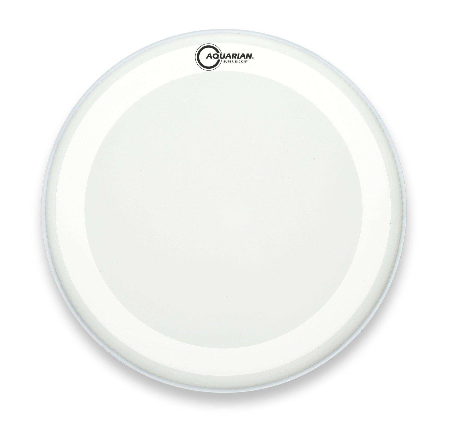 Super Kick II Texture Coated White Aquarian drumhead